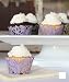 Weddingstar 9250-08 Gorgeous Butterfly Filigree Paper Cupcake Wrappers - White Shimmer