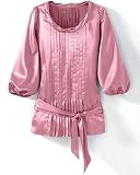 Stretch satin blouse