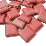 モザイクタイル ２２．５mm角 コーラルピンク ２４ピース入り クラフトタイル