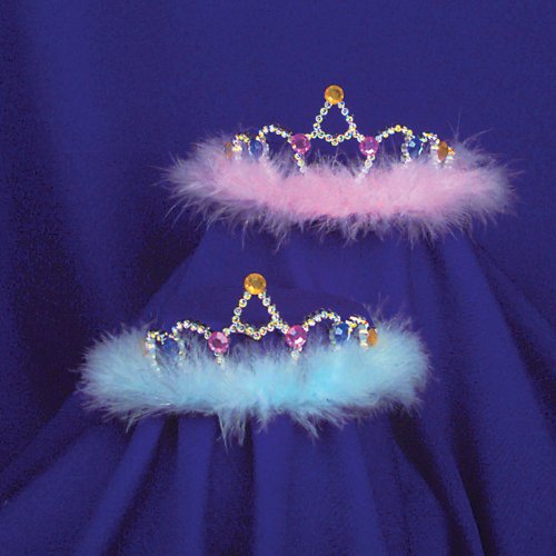 Jeweled Feather Princess Tiara Crowns (1 dz)