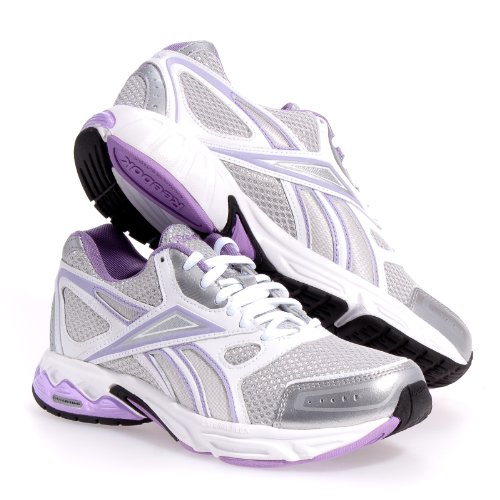 Reebok Women's Instant Running Shoe,Silver/White/Fly Purple/Black,7.5 M US