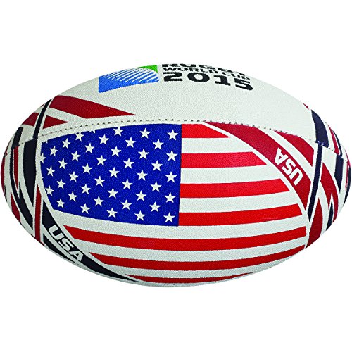 Gilbert 2015 Rugby World Cup USA Flag Rugby Ball, 5