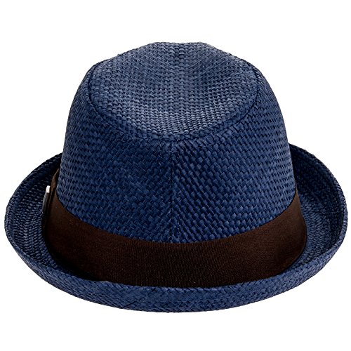 Peter Grimm Mens Navy Blue Depp Fedora Hat (XXL) Apparel Accessories