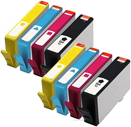 DOAO® 8PK High Capacity Replacement for Hp 564XL ink Cartridge (2 Black , 2 Cyan , 2 Magenta , 2 Yellow ) Compatible with HP Photosmart 7520 6520 5520 7510 6510 C310a 7515 C6380