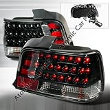 92 93 94 95 96 97 98 BMW E36 3-series (318i, 320i, 325i, M3) 4-door LED Tail Lights - Black (Pair) ***Free Shipping***