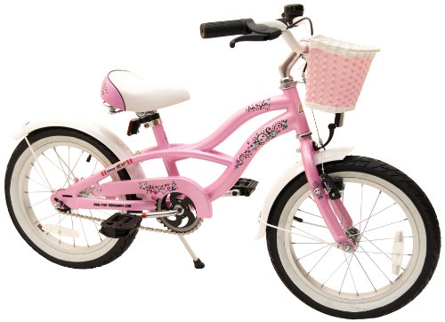 bike*star 40.6cm (16 Inch) Kids Children Girls Bike Bicycle Cruiser - Colour Pink