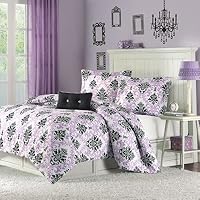 Katelyn Printed Comforter Set Size: Twin/Twin Extra Long, Color: Purple