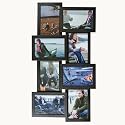 Nexxt by Linea Array Collage Wall Frame, Holds 8 4-Inch-by-6-Inch Photos, Black
