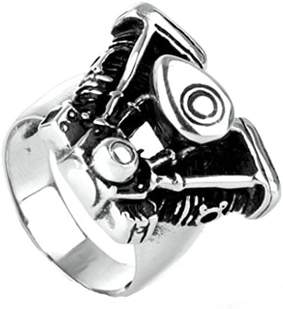 Vmculb Fashion Jewelry Stainless Steel Ring for His Punk Silver Harley-Davidson Engines Men's Rings