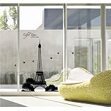 Easy Instant Decoration Wall Sticker Decal - Eiffel Tower Silhouette