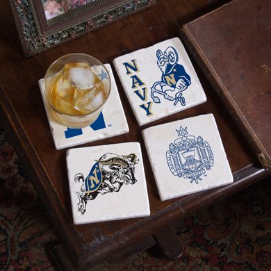 US Naval Academy Logos Marble Coasters