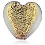 Red Gold Lampwork Glass Heart