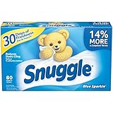 Snuggle Fabric Softener Dryer Sheets, Blue Sparkle, 80 Count