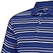 adidas Golf Men's Puremotion Textured Stripe Polo, Vivid Blue/White, Small