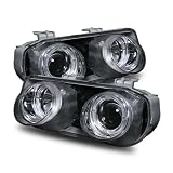 1994-1997 Acura Integra Twin Angel Eyes Halo Projector Headlights Chrome by Eagle Eye Lights