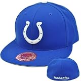 NFL Mitchell & Ness Throwback Logo Hat Cap Fitted Indianapolis Colts TK03 7 3/8