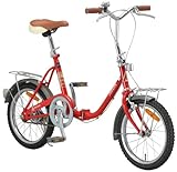 ARUN(アラン)16インチ折りたたみ自転車 KY-16A レッド