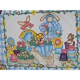 Baby Panel Cheater Quilt Top Material,BP47,"Garden Bear"