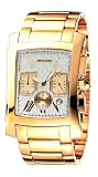 Pierre Cardin Herren-Armbanduhr Portail Rectangle Homme Chrono Gents Analog Edelstahl beschichtet PC102271F05