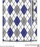 Sony PS3 Skin Argyle Blue and Gray