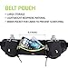 ROMIX Lumbar Running Belt With 2 Water Bottles Holder-Polyamide Lycra Unisex Runners Waist Pack with Safety Reflective Points