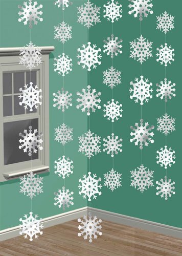 Christmas Party Hanging Decorations | Snowflake String Decoration