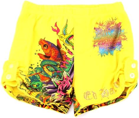 Ed Hardy Toddlers Tab Shorts - Yellow