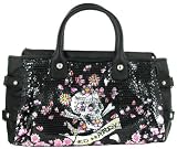 ED HARDY Christian Audigier Alice Satchel Handbag 51d2YDxfo9L. SL160 ED HARDY by Christian Audigier Emma Faux Leather Python Tattoo Handbag Purse Tote Bag Reviews
