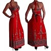 EyeCatchClothing - Slinky Long Maxi Halter Neck Print Dress