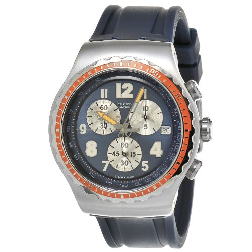 Swatch Men's YOS423 Stainless Steal Blue Dial Watch