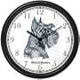 Miniature Schnauzer Dog Wall Clock by WatchBuddy Timepieces (Black Frame)