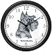 Miniature Schnauzer Dog Wall Clock by WatchBuddy Timepieces (Slate Blue Frame)