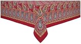 KAF Home Fete Paisley Tablecloth, 70 x 108 Inches