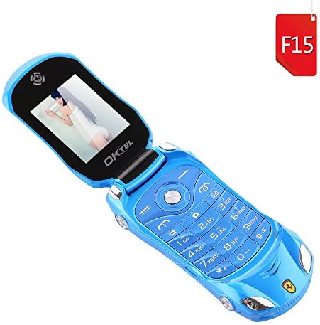 Unlocked F15 Flip Sports Car Cell Phone Dual SIM MP3/MP4 Mobile phone Xmas kids Gift (Blue)