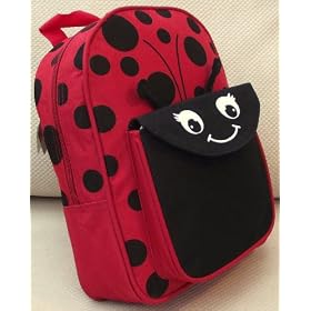 Kids backpack/rucksack. Red ladybird ideal for lunches, school day trips, holidays. CABIN APPROVED