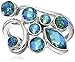 Amazon Essentials Sterling Silver Caribbean Quartz Bypass Ring, (previously Amazon Collection)