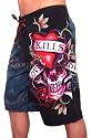 New Ed Hardy Mens Tattoo Board Shorts "Love Kills Slowly" in Black,collection 2009