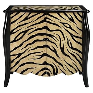 Safari Cabinet, 34.25Hx36.5W, ZEBRA WHTE BLCK by Home Decorators Collection