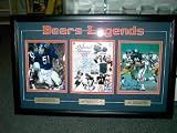 Bears Legends 3 Autos Walter Payton-butkus-sayers Frame Professionally Framed/matted W/coas Great Xmas Present for a Bear Fan