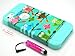 New 3-piece Cute Owls Impact Hybrid Combo Hard Case Cover Mint Blue Soft Skin for Iphone 5 5s + Screen Guard & Stylus Pen