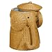 Rattan Elephant Hamper, 22"Hx14"D, HONEY