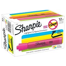 Sharpie Accent Tank-Style Highlighters, 12 Colored Highlighters (25053)