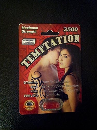 12 X TEMPTATION 3500 Maximum Strength Male Sexual Enhancing 12Capsule - Made in USA