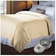 Sunbeam Fleece Electric Heated Warming Blanket Size: Twin, Color: Ivory Seashell
