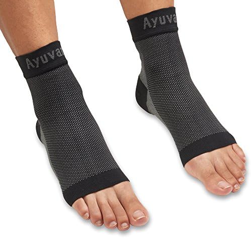 Compression Socks By Ayuvana - Unisex (1 Pair) Compression Foot Sleeves For Plantar Fasciitis Relief - 100% Satisfaction Lifetime Guarantee!