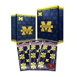 Michigan Wolverines NCAA Gift Bags (2 Large,1 Medium) & Flat Gift Wrap (2) Combo Pack #1