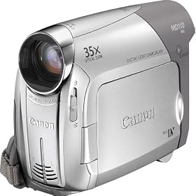 Canon - Cam�scope num�rique MD110 - Capteur CCD 800 000 pix 1/6 pouce avec DiG!C DV - Zoom optique 35x / 1000x num�rique - Mode 16/9�me Haute r�solution -  Ecran LCD grand-angle 2,7'' 16/9�