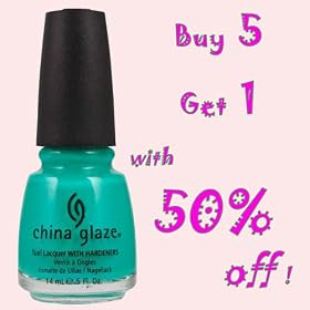 China Glaze Nail Polish Neon Turned up Turquoise 70345
