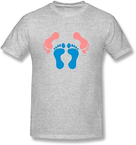 Custom Male T-shirt Fashion Sexy Feet Pink Blue L Gray