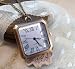 Vintage Divers Watch Vintage Victorian Square Antique Bronze Quartz Pendant Watch Necklace - Boxed & Gift Wrapped